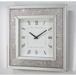 Zegar ścienny kwadrat kryształowy Ivea 50 cm