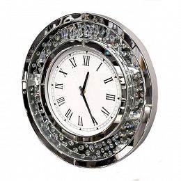 Zegar ścienny okrągły kryształowy Bona 50 cm
